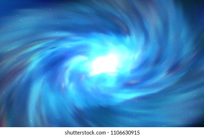 Light BLUE vector template with space stars. Modern abstract illustration with Big Dipper stars. Pattern for astrology websites.