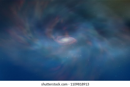 Light BLUE vector template with space stars. Glitter abstract illustration with colorful cosmic stars. Best design for your ad, poster, banner.