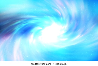 Light BLUE vector template with space stars. Shining colored illustration with bright astronomical stars. Pattern for futuristic ad, booklets.