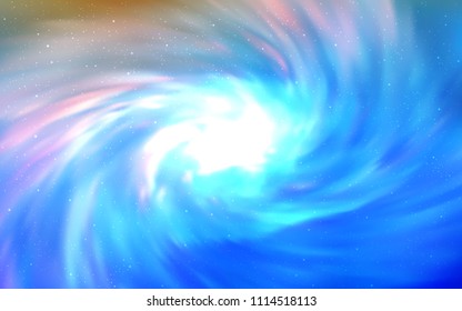 Light BLUE vector template with space stars. Shining illustration with sky stars on abstract template. Best design for your ad, poster, banner.