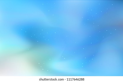 Light BLUE vector template with space stars. Space stars on blurred abstract background with gradient. Smart design for your business advert.
