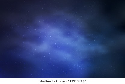 Light BLUE vector template with space stars. Shining illustration with sky stars on abstract template. Template for cosmic backgrounds.