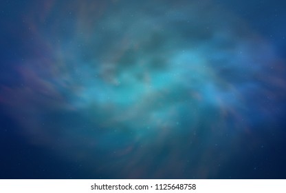 Light BLUE vector template with space stars. Modern abstract illustration with Big Dipper stars. Template for cosmic backgrounds.