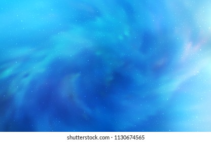 Light BLUE vector template with space stars. Shining illustration with sky stars on abstract template. Pattern for astrology websites.