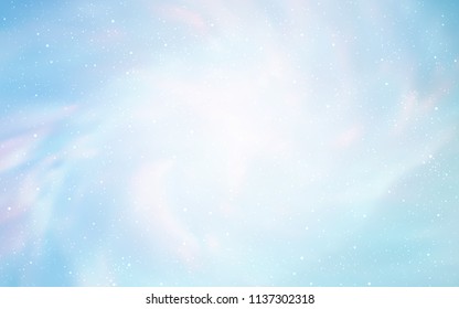 Light BLUE vector template with space stars. Shining illustration with sky stars on abstract template. Pattern for astrology websites.