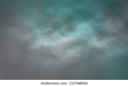 Light BLUE vector template with space stars. Glitter abstract illustration with colorful cosmic stars. Smart design for your business advert.