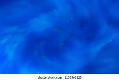 Light BLUE vector template with space stars. Glitter abstract illustration with colorful cosmic stars. Pattern for astronomy websites.