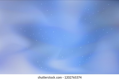 Light BLUE vector template with space stars. Shining illustration with sky stars on abstract template. Pattern for futuristic ad, booklets.