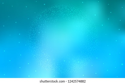 Light BLUE vector template with space stars. Shining illustration with sky stars on abstract template. Best design for your ad, poster, banner.