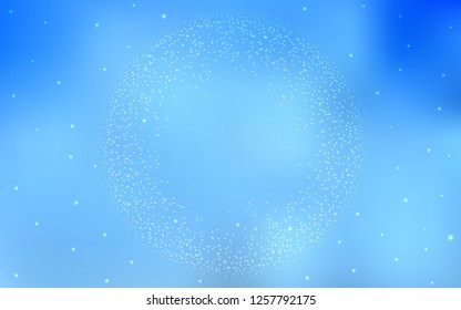 Light BLUE vector template with space stars. Modern abstract illustration with Big Dipper stars. Template for cosmic backgrounds.