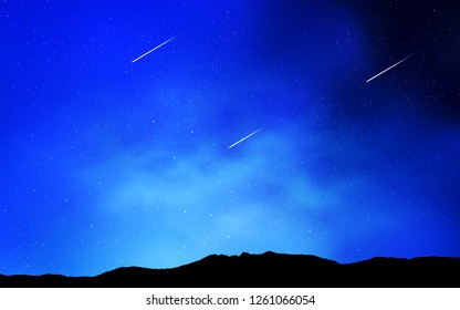 Light BLUE vector template with space stars. Blurred decorative design in simple style with galaxy stars. Pattern for astronomy websites.