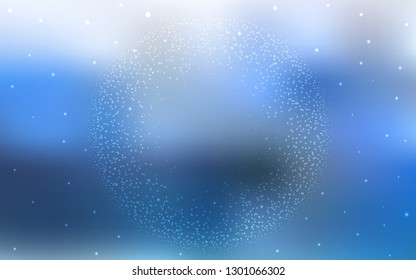 Light BLUE vector template with space stars. Glitter abstract illustration with colorful cosmic stars. Smart design for your business advert.