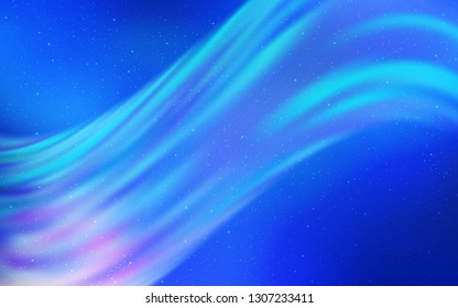 Light BLUE vector template with space stars. Space stars on blurred abstract background with gradient. Pattern for astronomy websites.