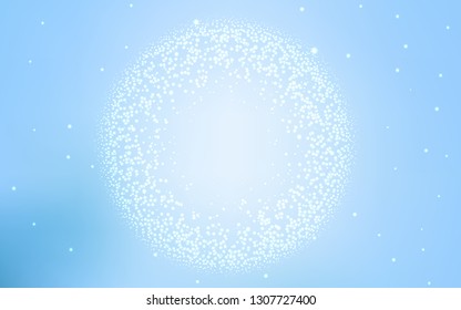Light BLUE vector template with space stars. Shining colored illustration with bright astronomical stars. Smart design for your business advert.