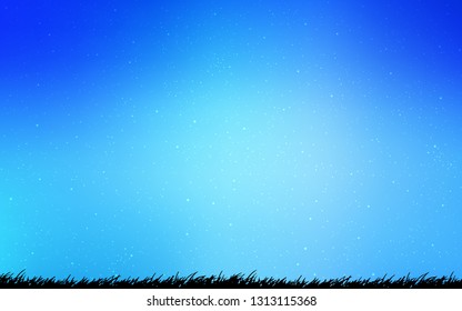 Light BLUE vector template with space stars. Glitter abstract illustration with colorful cosmic stars. Pattern for astrology websites.