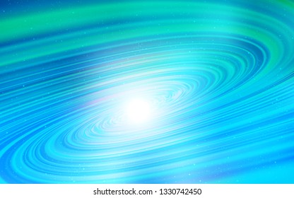 Light BLUE vector template with space stars. Blurred decorative design in simple style with galaxy stars. Pattern for futuristic ad, booklets.