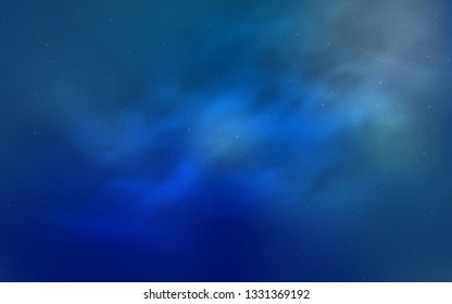 Light BLUE vector template with space stars. Shining colored illustration with bright astronomical stars. Template for cosmic backgrounds.