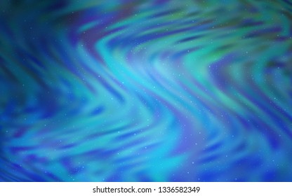 Light BLUE vector template with space stars. Blurred decorative design in simple style with galaxy stars. Best design for your ad, poster, banner.