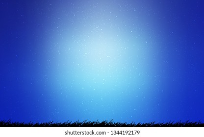 Light BLUE vector template with space stars. Modern abstract illustration with Big Dipper stars. Template for cosmic backgrounds.