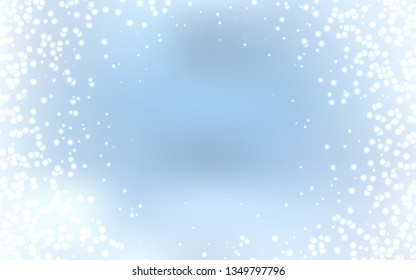 Light BLUE vector template with space stars. Blurred decorative design in simple style with galaxy stars. Pattern for astrology websites.