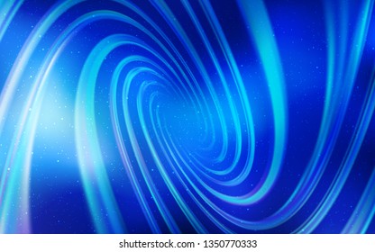 Light BLUE vector template with space stars. Glitter abstract illustration with colorful cosmic stars. Pattern for astronomy websites.