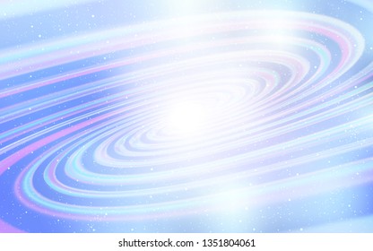 Light BLUE vector template with space stars. Modern abstract illustration with Big Dipper stars. Pattern for futuristic ad, booklets.