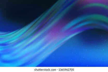 Light BLUE vector template with space stars. Blurred decorative design in simple style with galaxy stars. Pattern for futuristic ad, booklets.