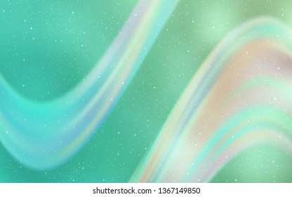 Light BLUE vector template with space stars. Space stars on blurred abstract background with gradient. Best design for your ad, poster, banner.
