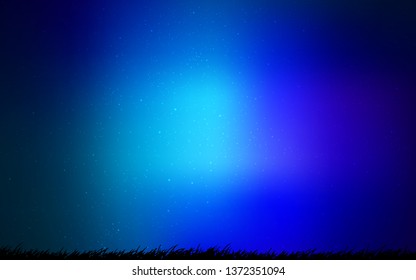 Light BLUE vector template with space stars. Shining illustration with sky stars on abstract template. Best design for your ad, poster, banner.