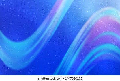 Light BLUE vector template with space stars. Space stars on blurred abstract background with gradient. Template for cosmic backgrounds.