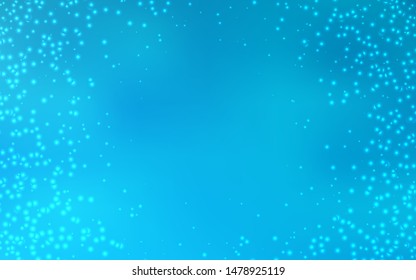 Light BLUE vector template with space stars. Shining colored illustration with bright astronomical stars. Pattern for astrology websites.