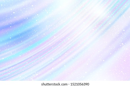 Light BLUE vector template with space stars. Shining colored illustration with bright astronomical stars. Pattern for astronomy websites.