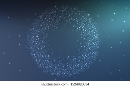 Light BLUE vector template with space stars. Glitter abstract illustration with colorful cosmic stars. Pattern for futuristic ad, booklets.