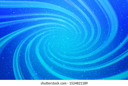 Light BLUE vector template with space stars. Shining illustration with sky stars on abstract template. Best design for your ad, poster, banner.