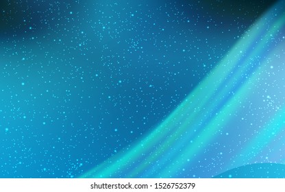 Light BLUE vector template with space stars. Shining illustration with sky stars on abstract template. Template for cosmic backgrounds.