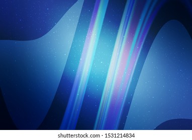Light BLUE vector template with space stars. Shining colored illustration with bright astronomical stars. Pattern for astrology websites.
