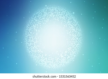 Light BLUE vector template with space stars. Space stars on blurred abstract background with gradient. Pattern for astronomy websites.