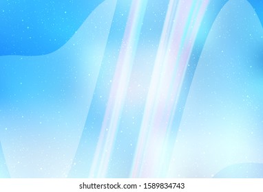 Light BLUE vector template with space stars. Space stars on blurred abstract background with gradient. Pattern for astrology websites.