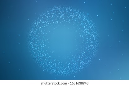 Light BLUE vector template with space stars. Modern abstract illustration with Big Dipper stars. Best design for your ad, poster, banner.