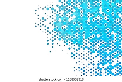 Light BLUE vector template with spots. Modern abstract illustration with colorful water drops. Pattern for beautiful websites.