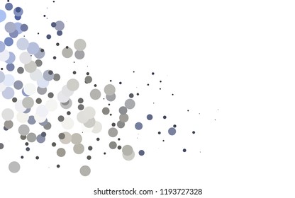 Light BLUE vector template with spots. Glitter abstract illustration with blurred drops of rain. Design for business adverts.