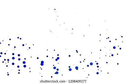 Light BLUE vector template with spots. Glitter abstract illustration with blurred drops of rain. Design for business adverts.
