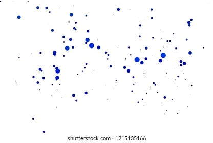 Light BLUE vector template with spots. Blurred bubbles on abstract backdrop with colorful gradient. Design for posters, banners.