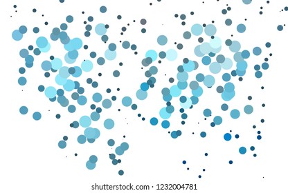 Light BLUE vector template with spots. Colorful illustration with blurred circles in nature style. Pattern for beautiful websites.