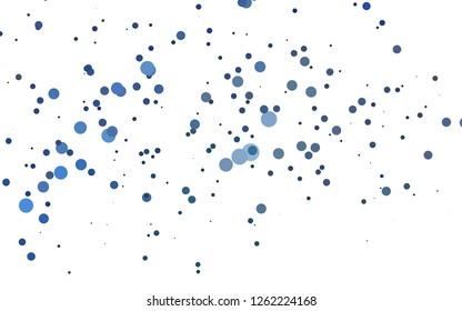 Light BLUE vector template with spots. Modern abstract illustration with colorful water drops. Pattern for beautiful websites.