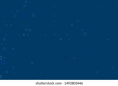 Light BLUE vector template with spots, rectangles. Glitter abstract illustration with cubes, circles. Design for business adverts.