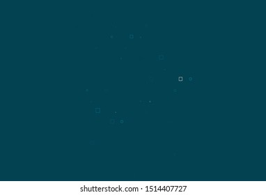 Light BLUE vector template with spots, rectangles. Decorative design in abstract style with circles, rectangles. Pattern for ads, leaflets.