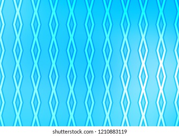 Light BLUE vector template with sticks, squares. Glitter abstract illustration with colorful lines, rhombuses. Pattern for ads, posters, banners.