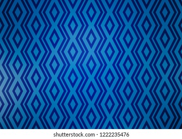 Light BLUE vector template with sticks, squares. Colorful decorative design in simple style with lines, rhombuses. Best design for your ad, poster, banner.