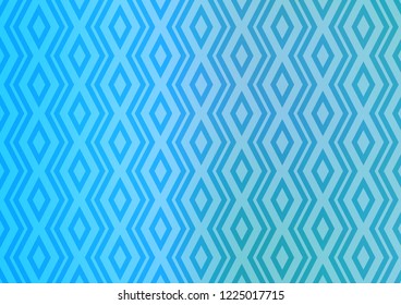 Light BLUE vector template with sticks, squares. Colorful illustration with lines, cubes on abstract template. Best design for your ad, poster, banner.